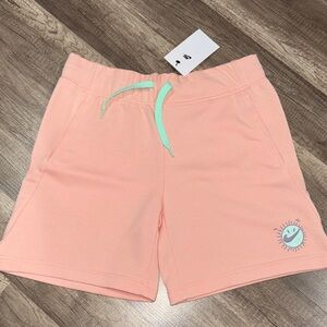 Nike Girls Pink Shorts with Mint Drawstring